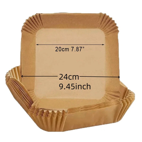 100pcs square air fryer - square, paper