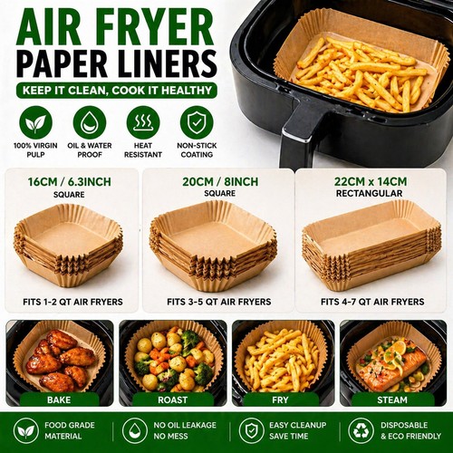 100x air fryer paper liners - 100x,