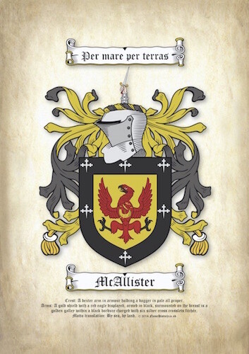 Surname coat arms family - surname, of