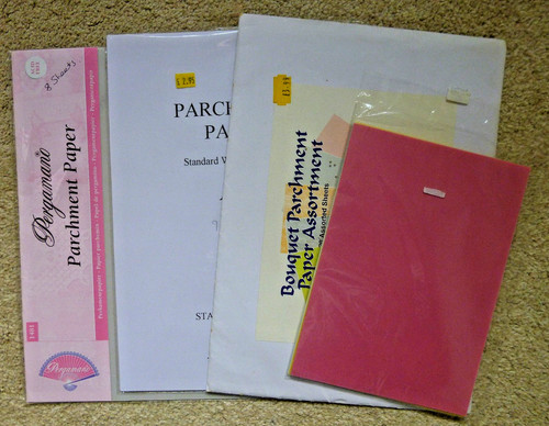 Packs parchment - of,